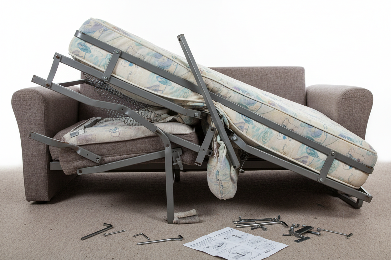 annoying folding sofa bed